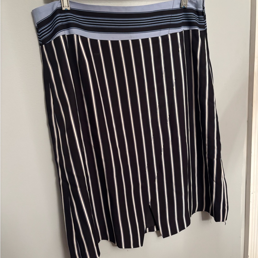 Loft A-line Striped Skirt